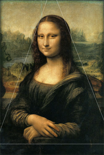 The Mona Lisa showing a traingular composition
